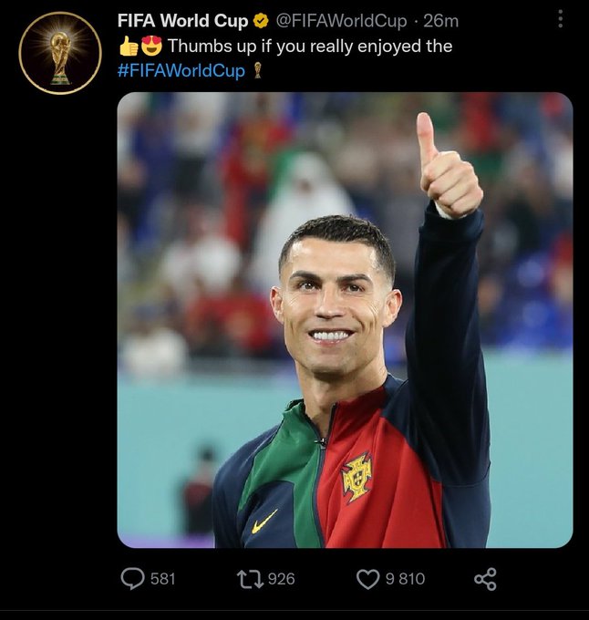 EL TUIT DE LA FIFA QUE OFENDIO A LOS SEGUIDORES DE CRISTIANO RONALDO